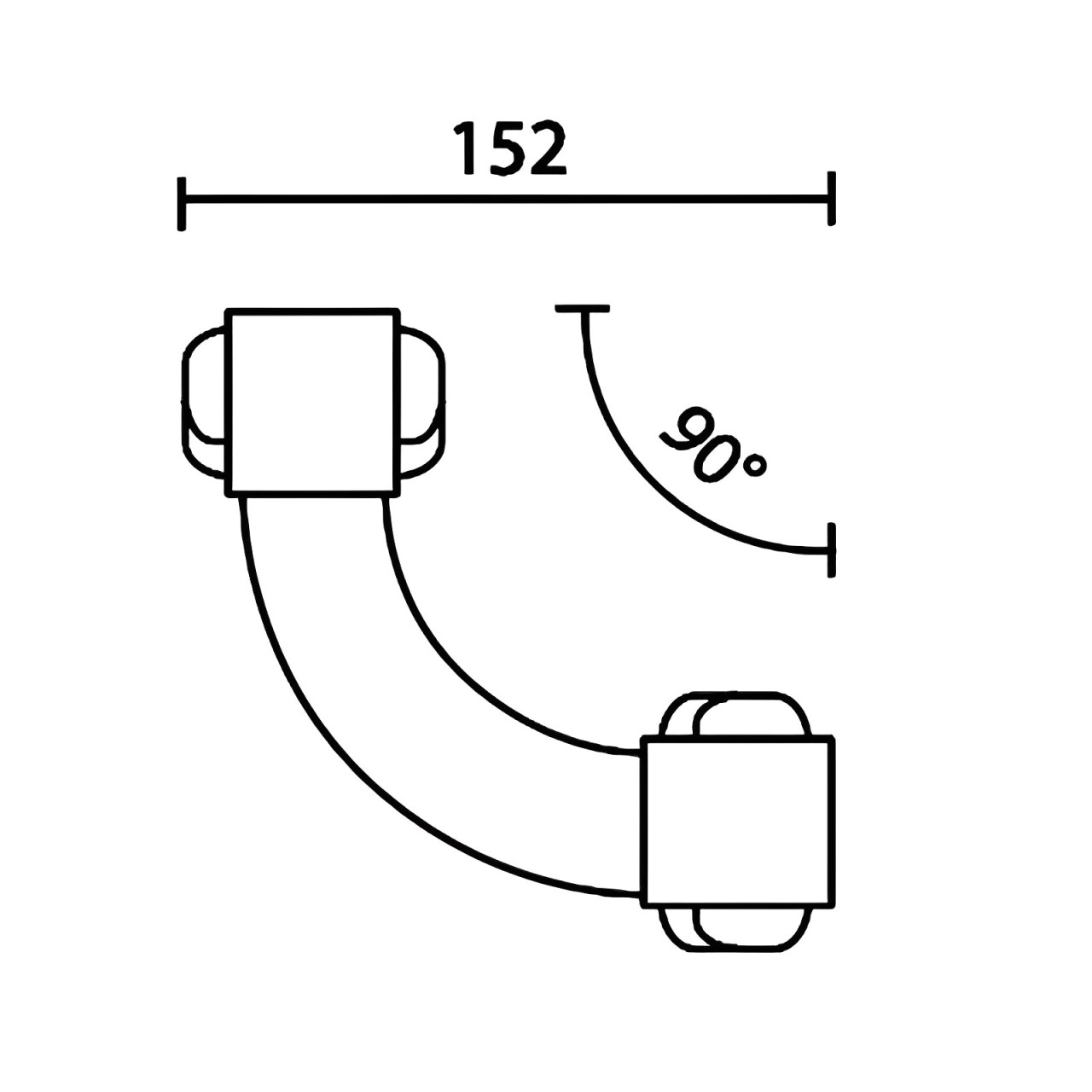 Impey 90 Adjustable Angle Hand Rail White