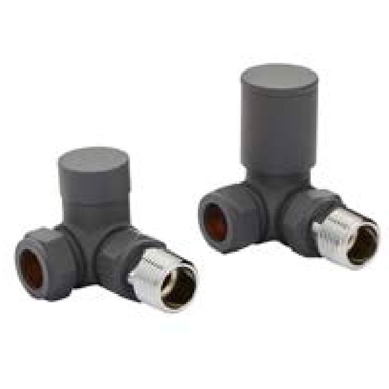 Prestige Corner Radiator Valves 15mm (Pair) - Anthracite