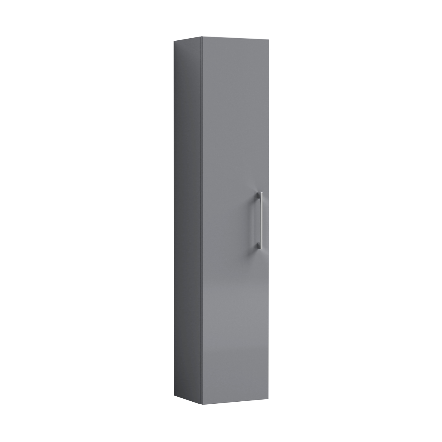 Nuie Arno Wall Hung 1-Door Tall Unit 300mm Wide - Satin Grey