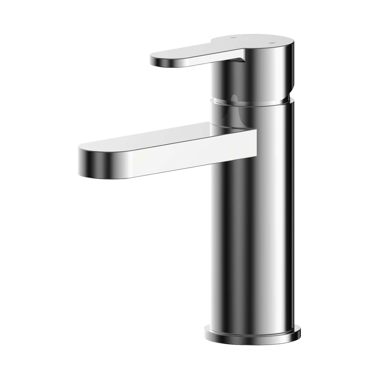 Nuie Arvan Mono Basin Mixer Tap with Push Button Waste - Chrome