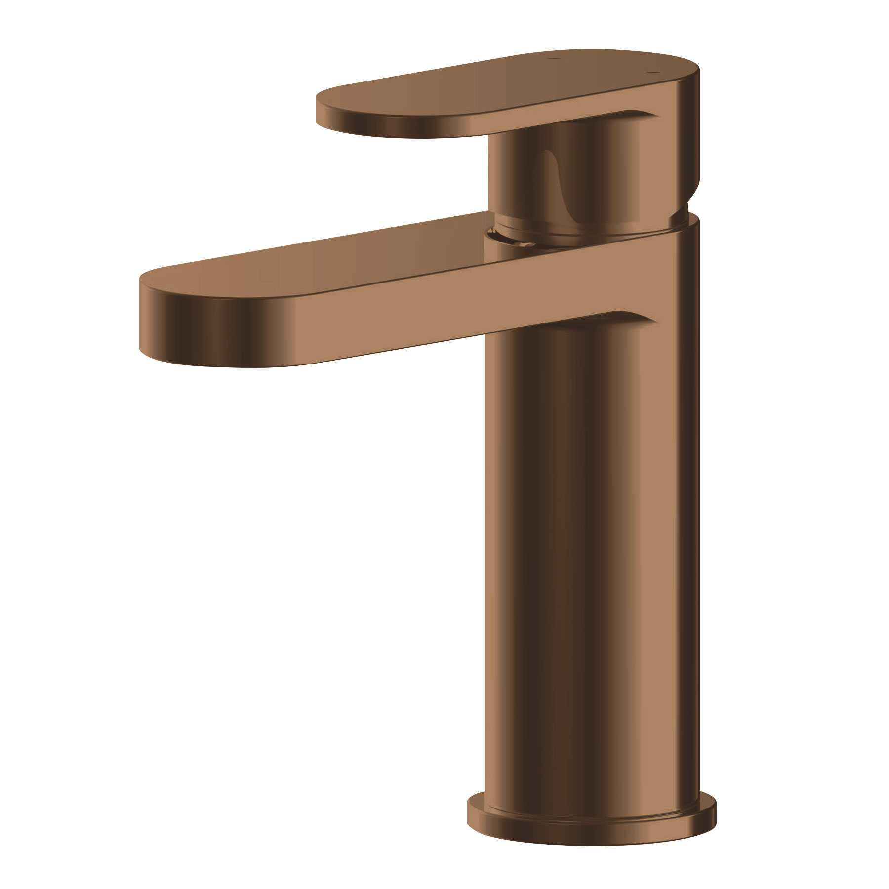 Nuie Binsey Mono Basin Mixer Tap with Push Button Waste - Brushed Bronze