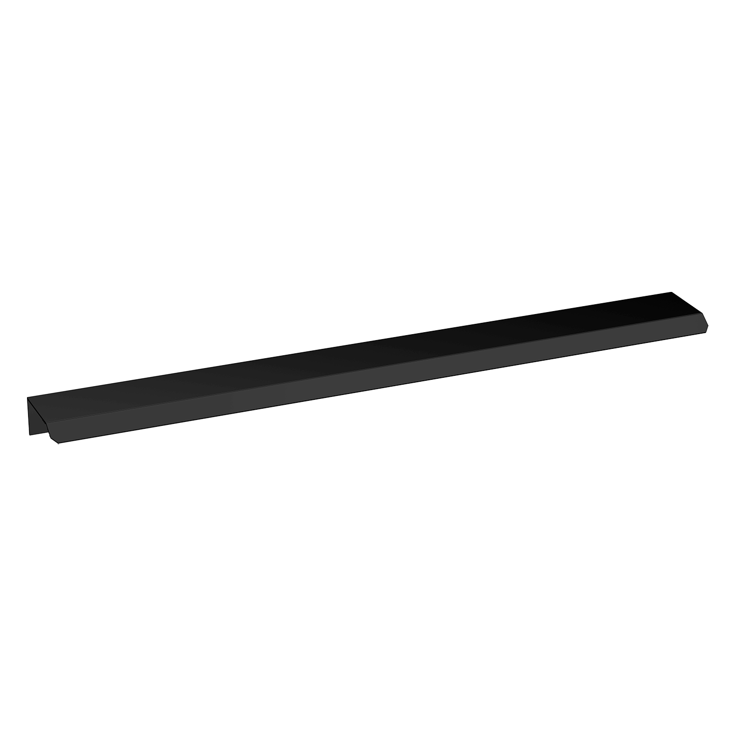 Nuie Furniture Finger Pull Handle 300mm Wide - Matt Black (x2)