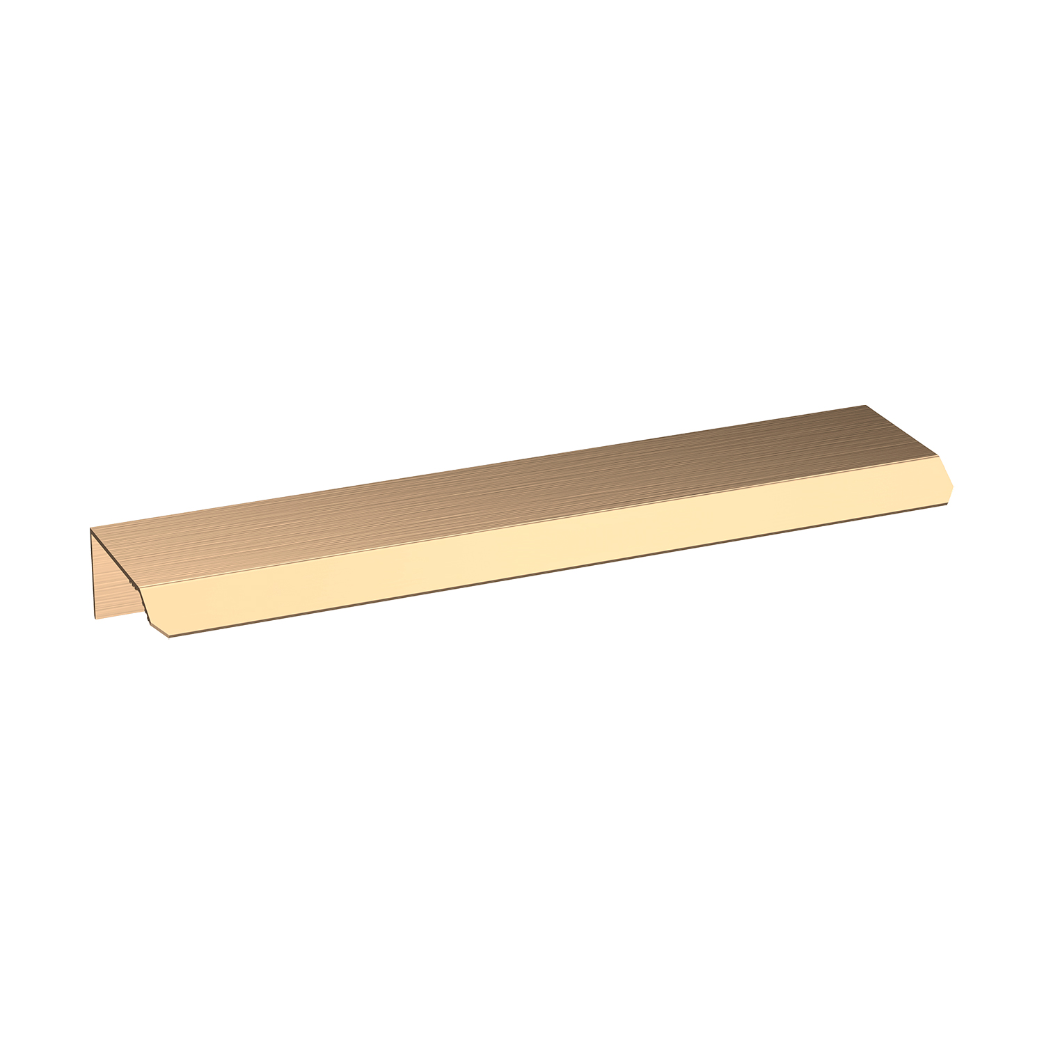 Nuie Furniture Finger Pull Handle 150mm Wide - Brushed Brass (x4)