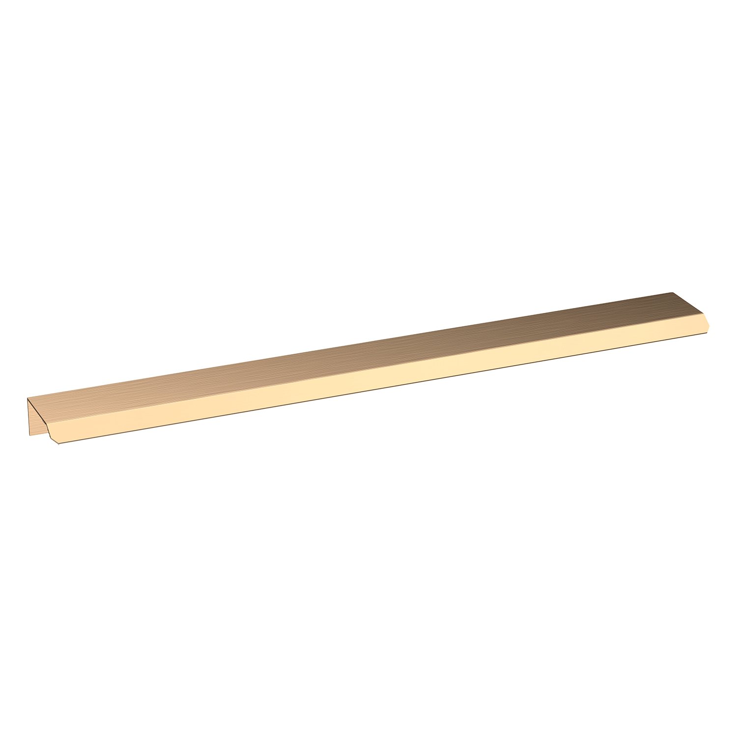 Nuie Furniture Finger Pull Handle 300mm Wide - Brushed Brass (x2)