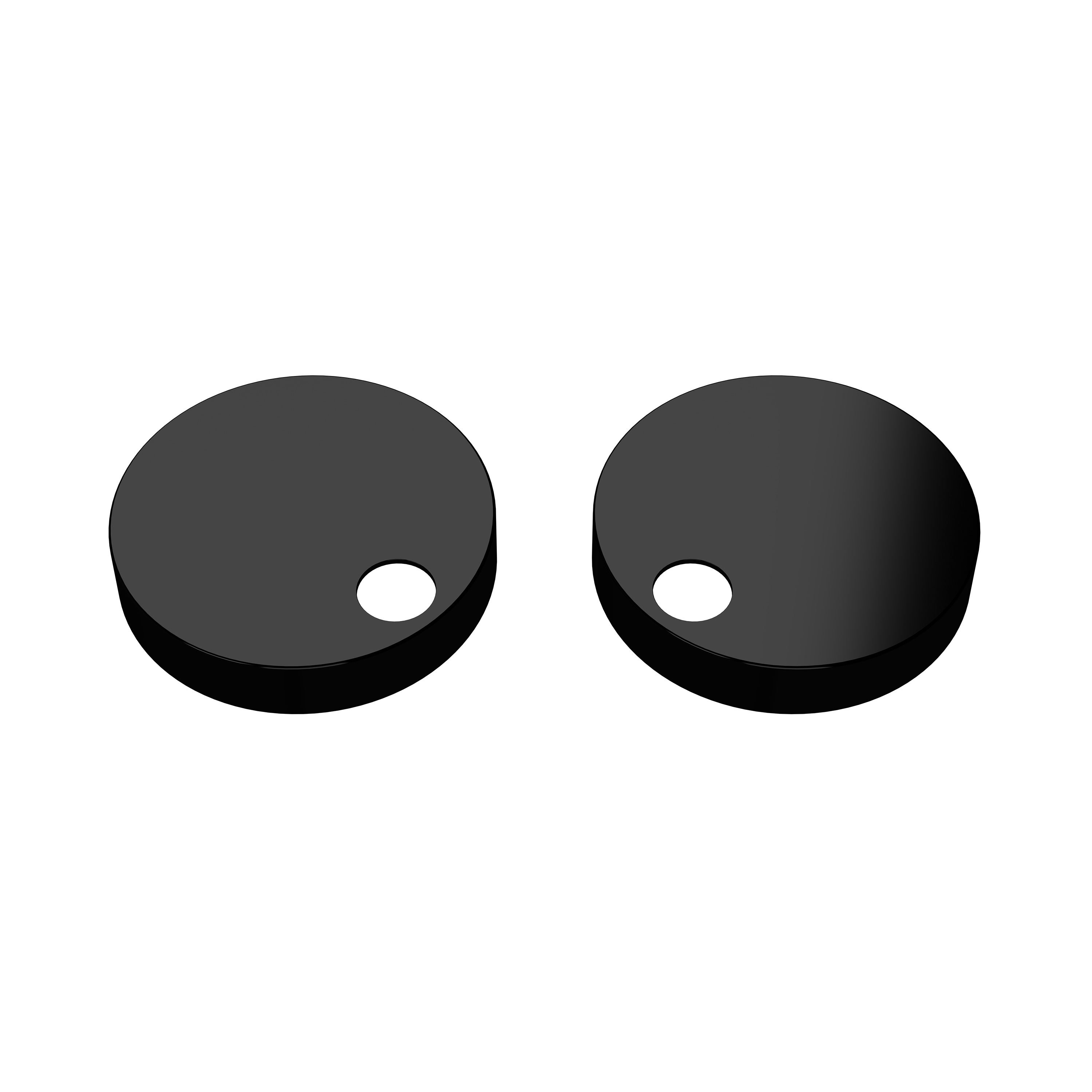 Nuie Toilet Seat Cover Caps - Matt Black