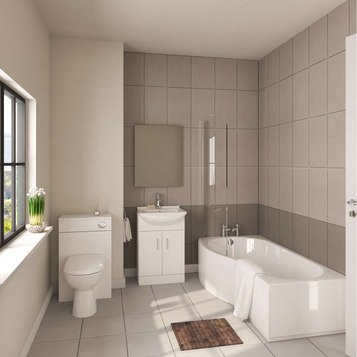 Mayford Complete Bathroom Suite OBPACK187 Modern