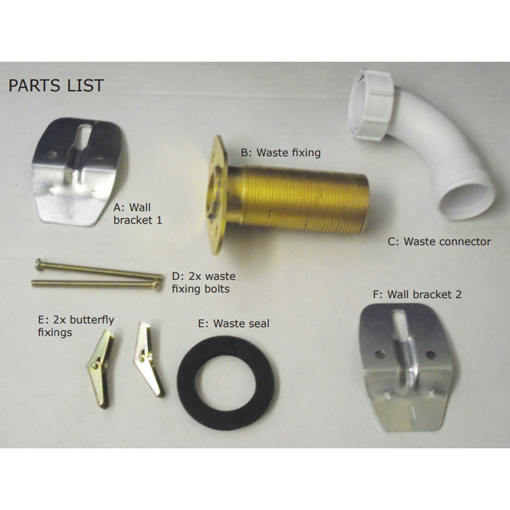 RAK Plumbing & Fixing kit for Horizontal Outlet Basin