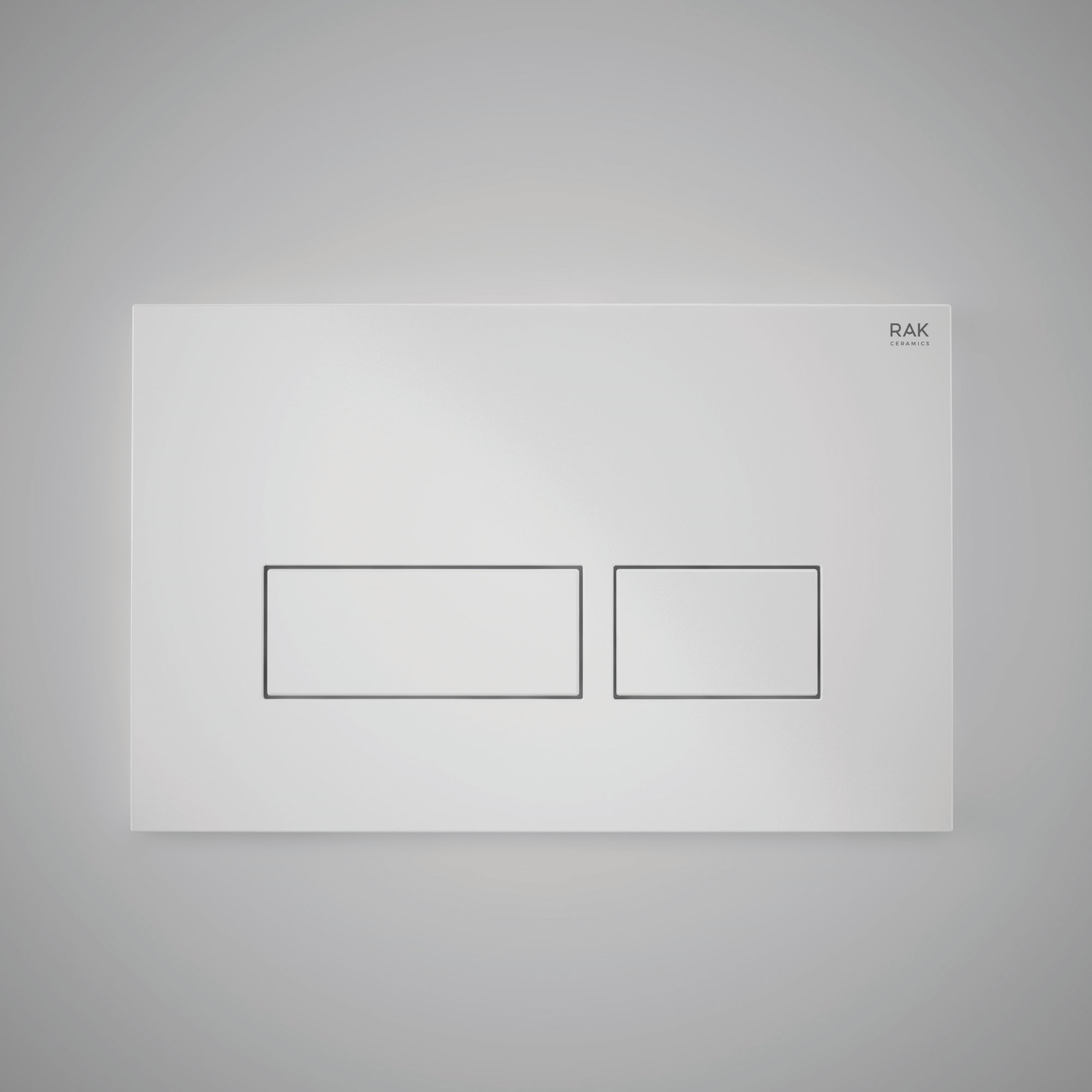 RAK Ecofix Rectangular Dual Flush Plates - White