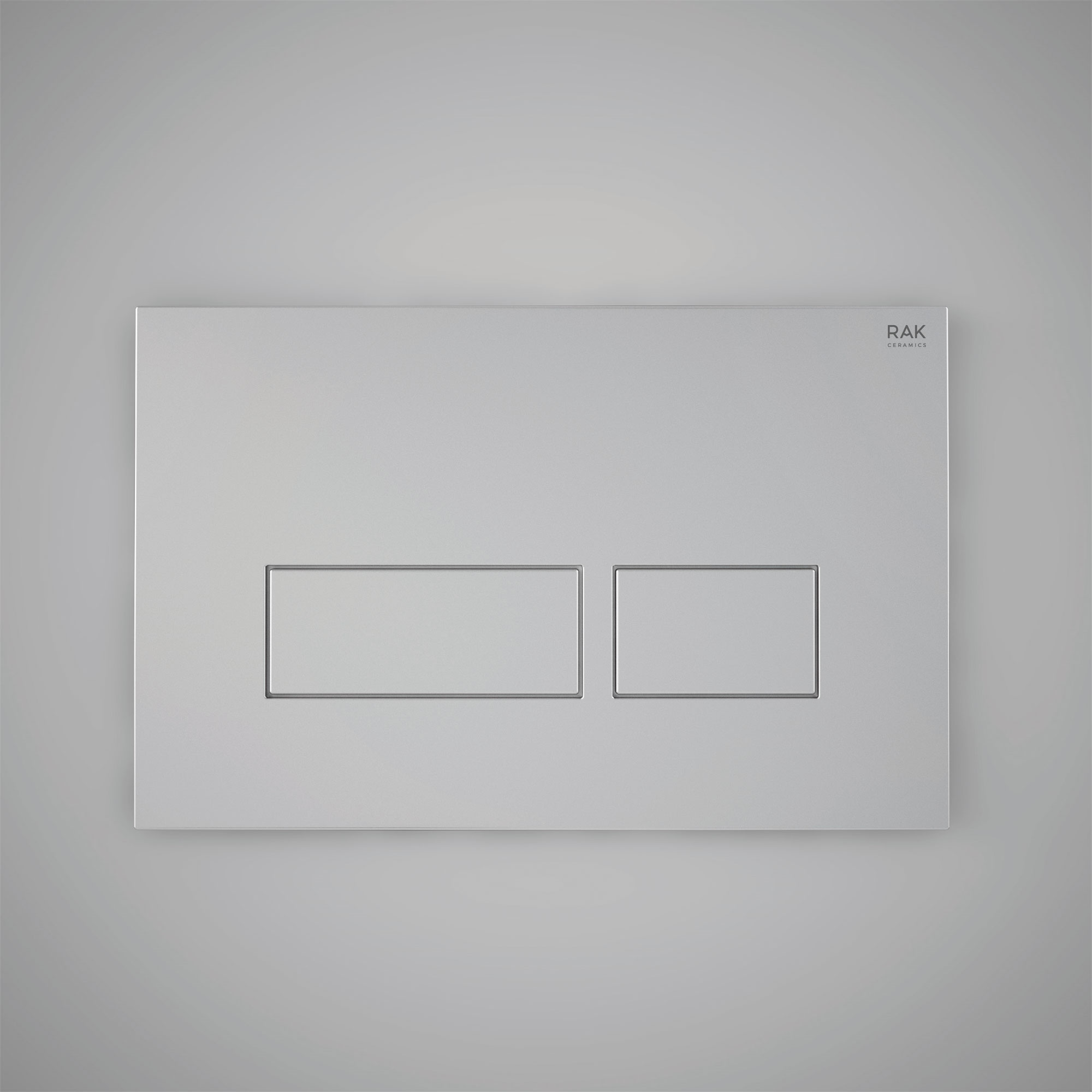 RAK Ecofix Rectangular Dual Flush Plates - Matt Chrome