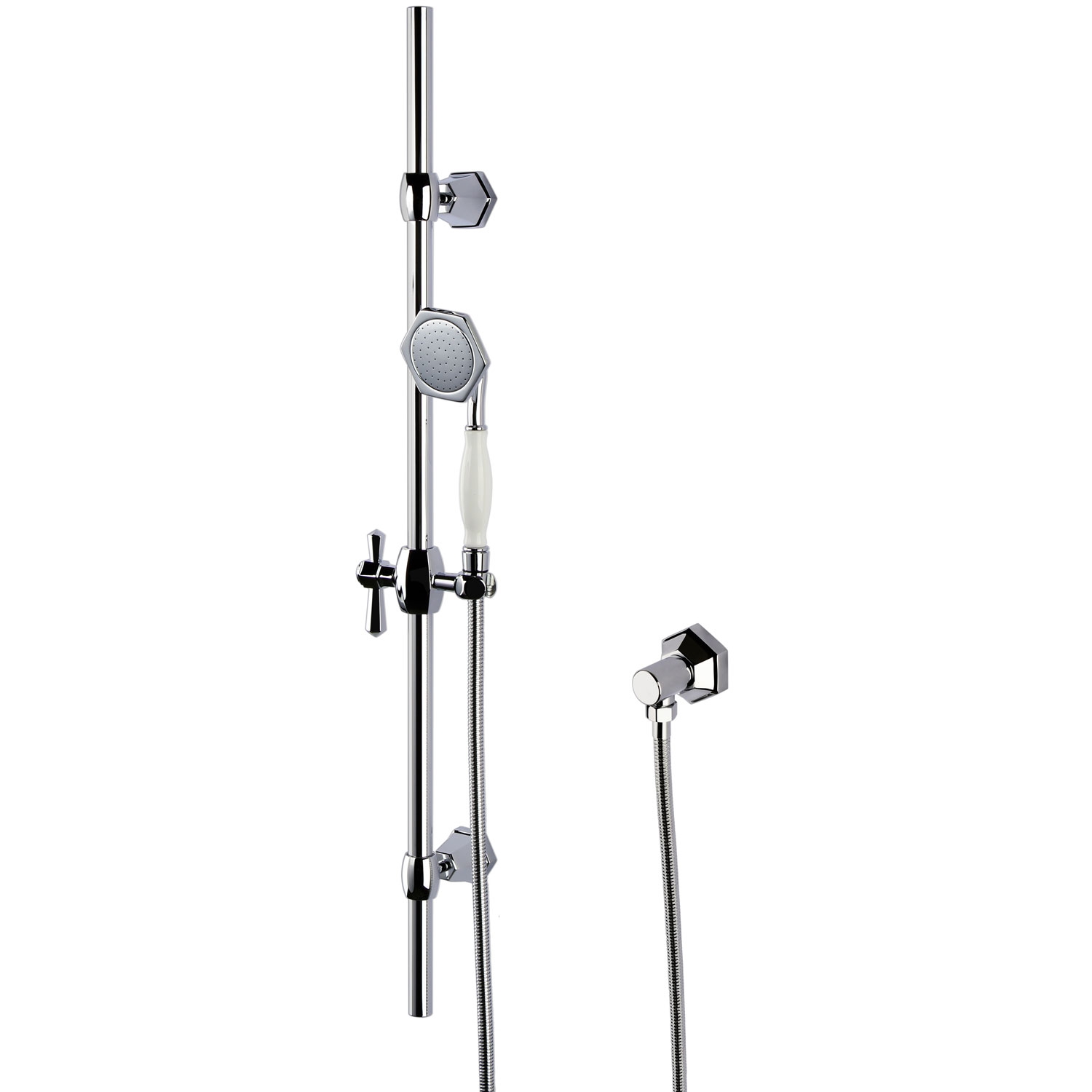 RAK Washington Slide Rail Shower Kit - Chrome