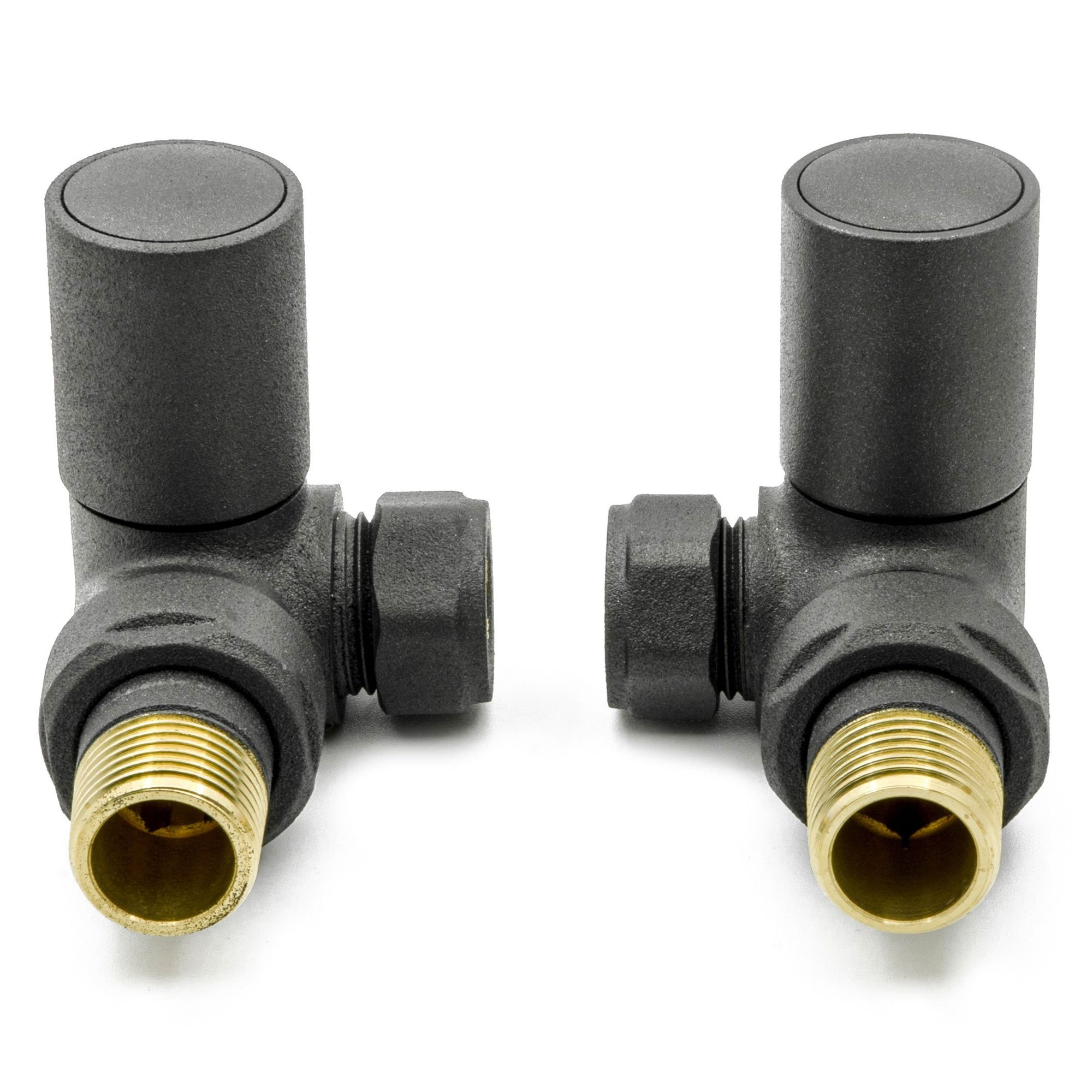 Reina Crova Corner Radiator Valves Pair - Anthracite