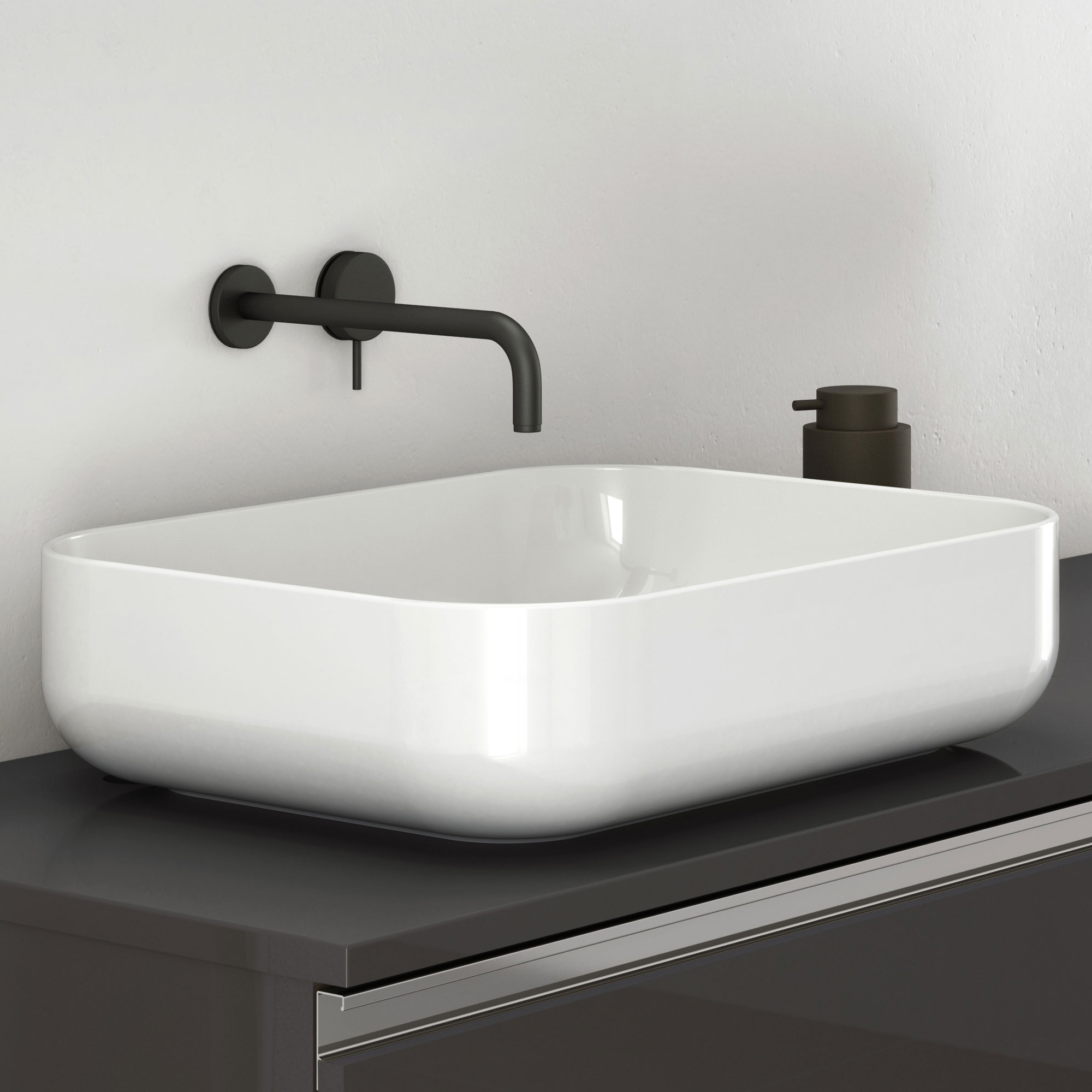 Royo Nomia Sit-On Counter Top Basin 500mm Wide - 0 Tap Hole