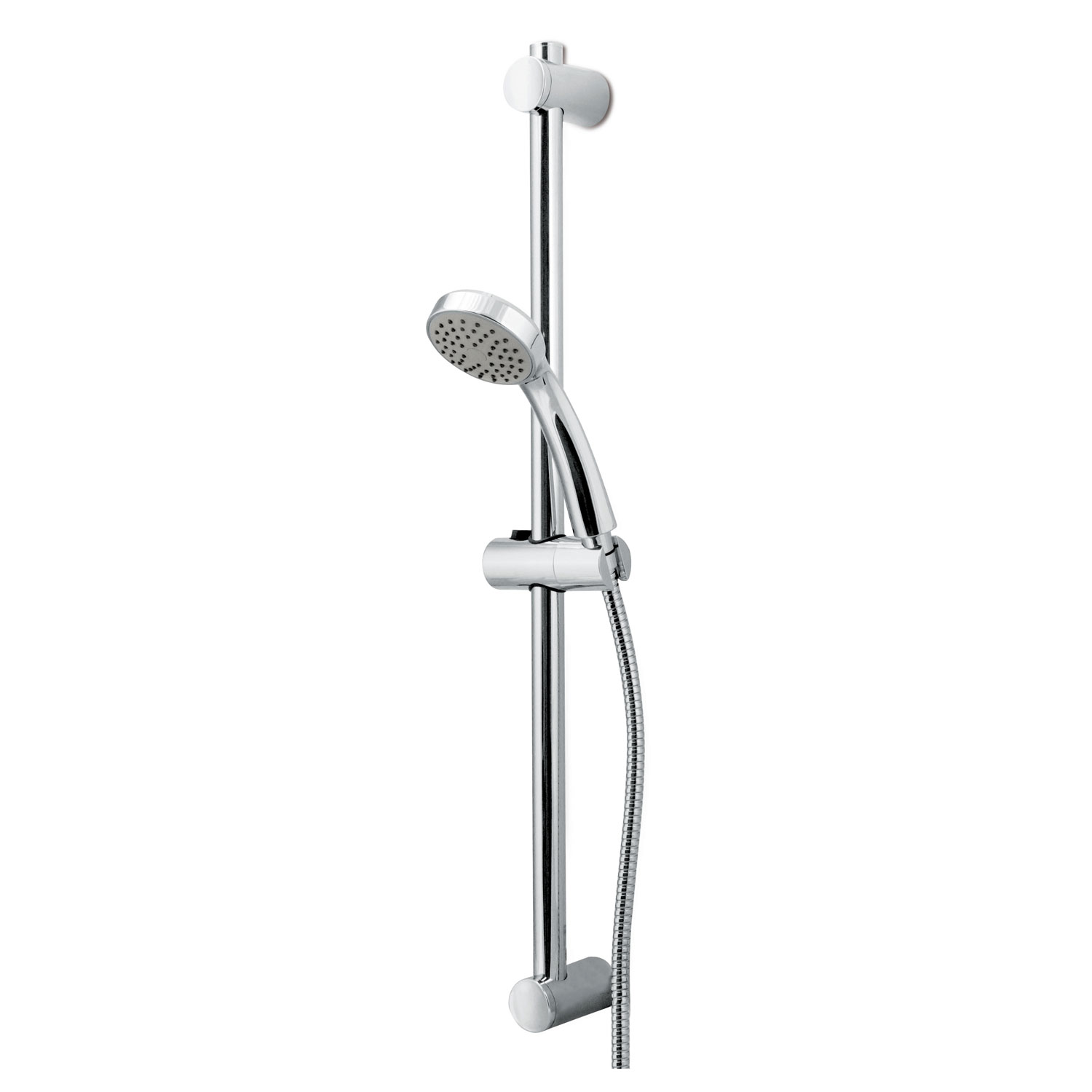 Vema Timea Round Shower Slide Rail Kit with Handset - Chrome