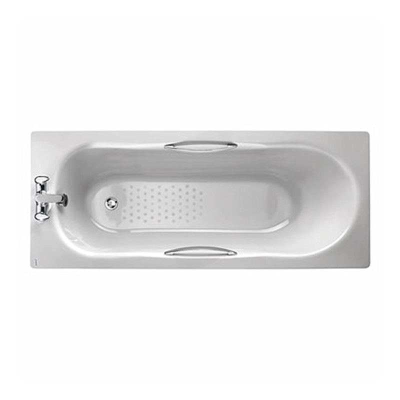 Twyford Celtic Single Ended White Plain Steel Bath With Legs And