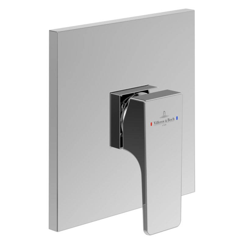 Villeroy & Boch Architectura Square Concealed Shower Valve Single Outlet - Chrome