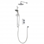 Aqualisa AQ Thermostatic Concealed Round Mixer Shower with Fixed Head and Shower Kit - Chrome