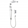 Aqualisa AQ Thermostatic Concealed Square Mixer Shower with Fixed Head and Shower Kit - Chrome