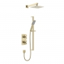 Bristan Cruzar Dual Concealed Mixer Shower with Shower Kit and Fixed Head - Brushed Brass