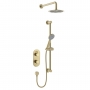 Bristan Molida Dual Concealed Mixer Shower with Shower Kit and Fixed Head - Brushed Brass