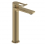 Bristan Saffron Eco Start Tall Basin Mixer Tap with Clicker Waste - Brushed Brass