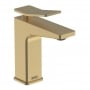 Bristan Tangram Eco Start Basin Mixer Tap with Clicker Waste - Brushed Brass