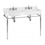 Burlington Edwardian Double Basin 1200mm Wide and Wash Stand - 1 Tap Hole