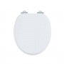 Burlington Standard Moulded Wood Toilet Seat Soft Close Hinges Matt White