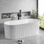 Delphi Estriado Fluted Double Ended Freestanding Bath 1500mm x 750mm - 0 Tap Hole