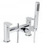 Delphi Ganton Bath Shower Mixer Tap with Shower Kit Pillar Mounted - Chrome