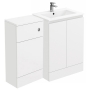 Delphi Halite Combination Unit with 500mm WC Unit - 1100mm Wide - White