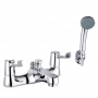 Delphi Two-handle Lever Bath Shower Mixer Tap with Shower Kit - Chrome