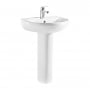 Delphi Trade Basin with Full Pedestal In A Box 550mm Wide - 1 Tap Hole
