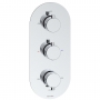 Deva Como Thermostatic Concealed Shower Valve Triple Handle - Chrome