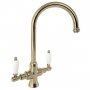 Deva Georgian Basin Taps (Pair) | GE01/501 | Deck Mounted | Gold