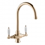 Deva Georgian Mono Kitchen Sink Mixer Tap Gold