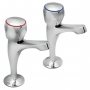 Deva Profile High Neck Kitchen Sink Taps Pair - Chrome