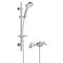 Deva Satinjet Avoca Thermostatic Low Flow Bath Shower Mixer Tap - Chrome