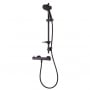 Deva Kiri Satinjet MK2 Cool Touch Bar Shower Valve With Easy Fit Shower Kit - Matt Black