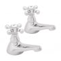 Deva Tudor Traditional Basin Taps Pair - Chrome