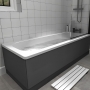 Duchy Vantage Single Ended Rectangular Steel Enamel Bath