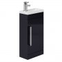 Duchy Nevada 1-Door Floor Standing Vanity Unit with Basin 400mm Wide Indigo Gloss 1 Tap Hole