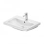 Duravit D-Code Wall Hung Rectangular Basin with Overflow 650mm Wide - 1 Tap Hole