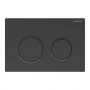 Geberit Omega20 Dual Flush Plate - Matt Black/Black