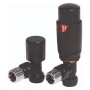 Heatwave Prime Angled Thermostatic Radiator Valve Set - Black