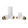 Heatwave Round Corner Radiator Valves Pair - White