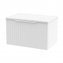 Hudson Reed Fluted Wall Hung 1-Drawer Vanity Unit with Worktop 600mm Wide - Satin White