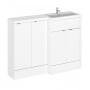 Hudson Reed Fusion RH Combination Unit with 300mm Base Unit - 1200mm Wide - Gloss White