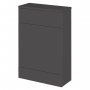 Hudson Reed Fusion Compact WC Unit with Coloured Worktop 600mm Wide - Gloss Grey