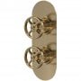 Hudson Reed Industrial Concealed Shower Valve with Diverter Dual Handle - Brushed Brass