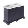 Hudson Reed Old London Floor Standing Vanity Unit with 3TH Grey Marble Top Basin 1200mm Wide - Twilight Blue